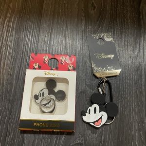 NWT Mickey phone ring and keychain